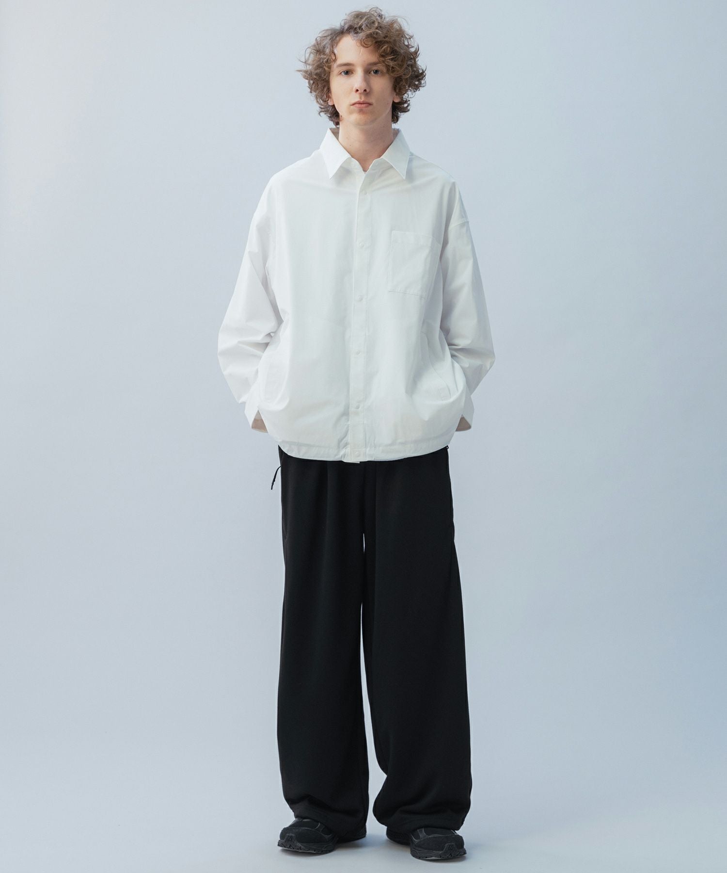 LUXE PLUS ホワイト パデッドパンツ phenix(プラスフェニックス)TECH SWEAT WIDE PANTS / テック
