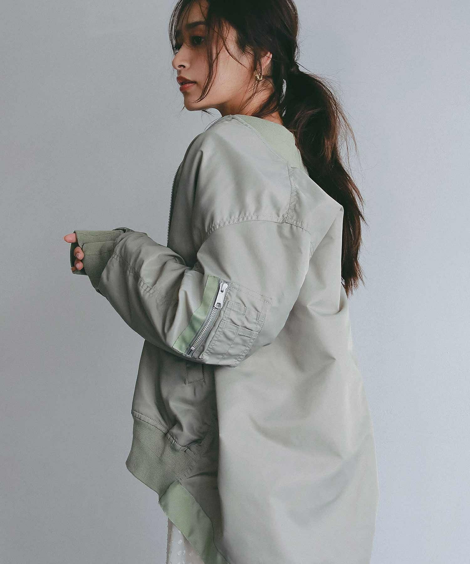 AJUGA. (アジュガ)ロングシルエット MA-1ブルゾン | SHIFFON公式通販