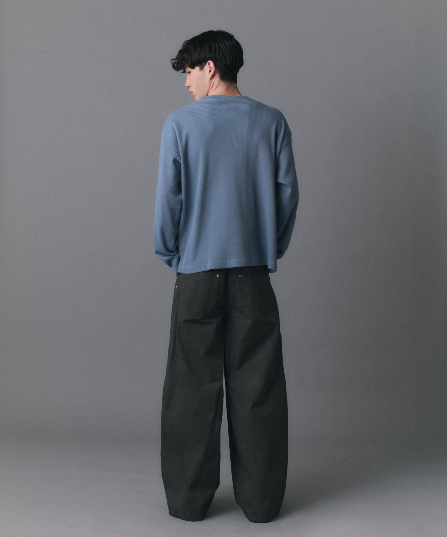 Confirm(コンファーム)Henley Neck Waffle Long Sleeve Tee / ヘンリー