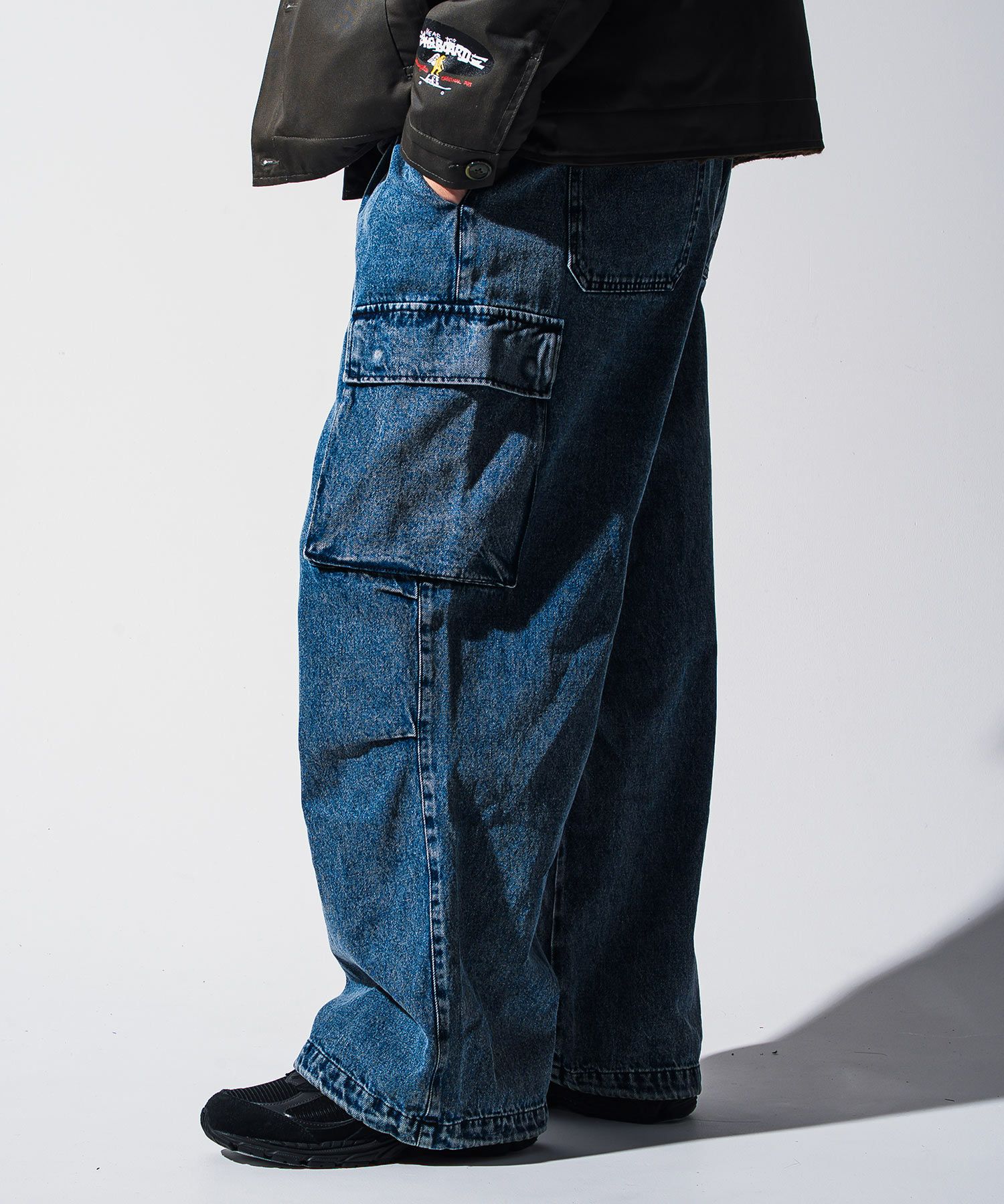 Mark Gonzales(マーク ゴンザレス) ブランドロゴ ワイドデニムパンツ