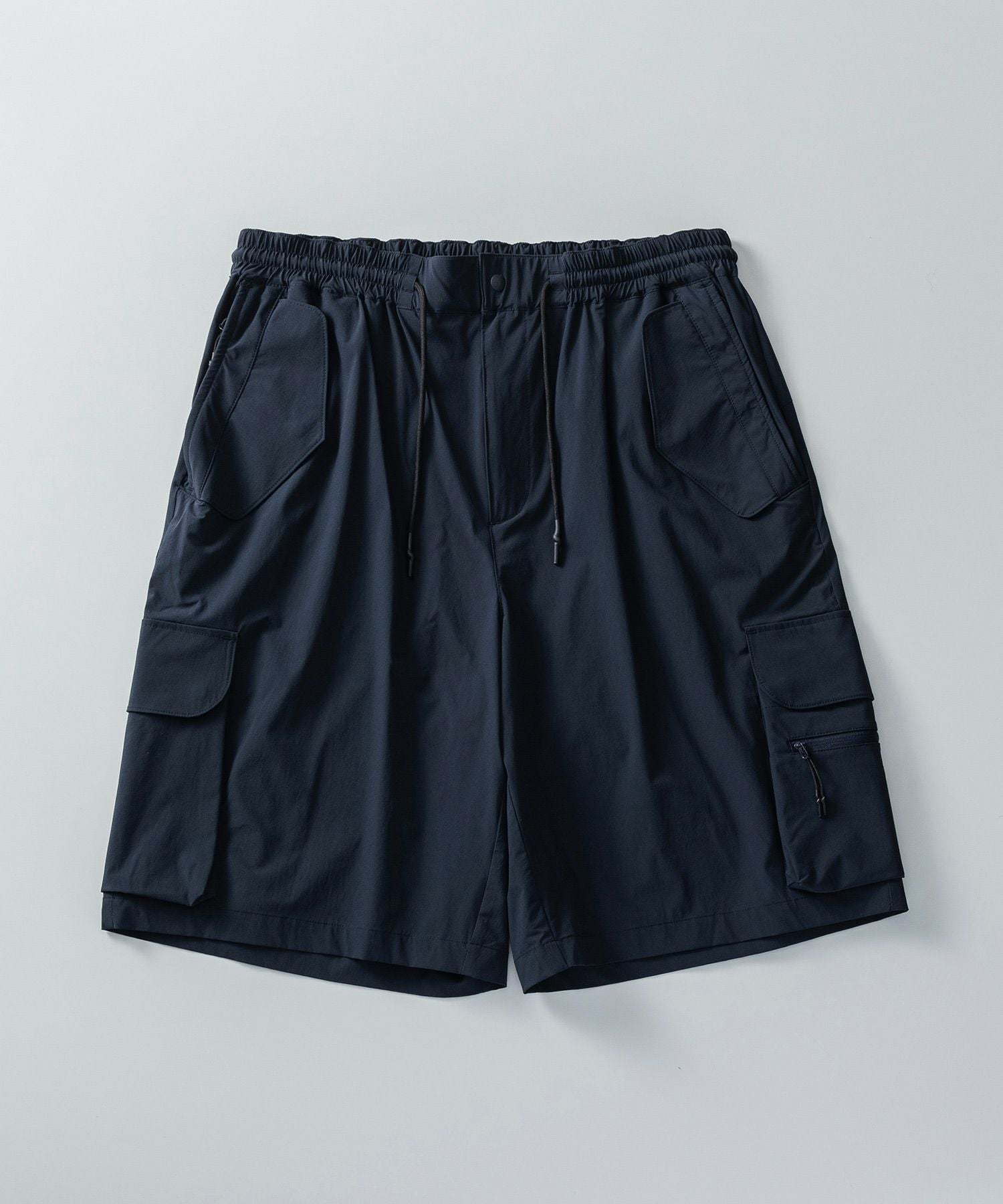 2LINE WIDE SHORTS V.2 - BLACK プーさん専用 phenix(プラスフェニックス)TECH WIDE CARGO SHORTS / テック ワイド