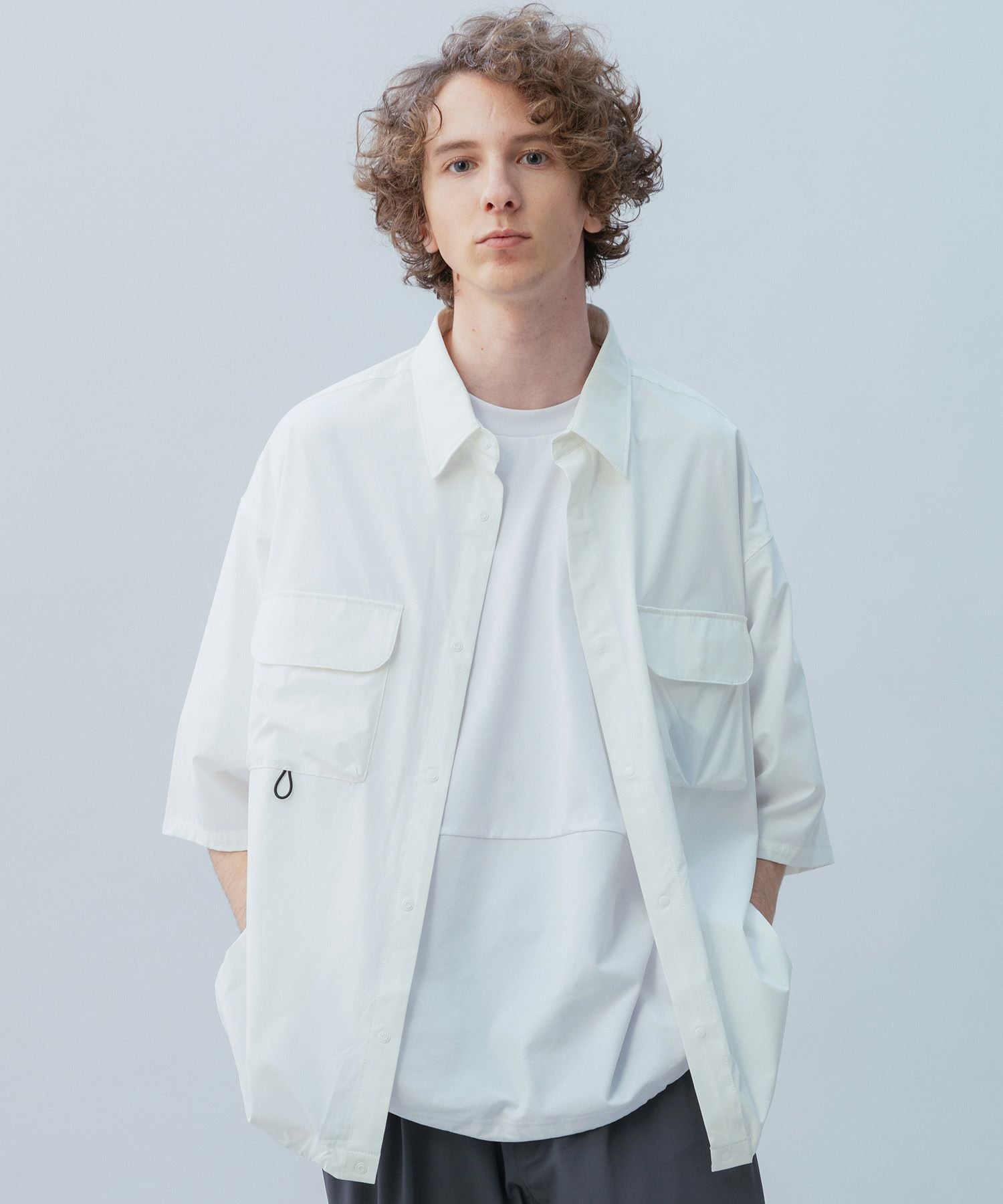 pooh様 シャツ Fサックス、白 phenix(プラスフェニックス)AIRFLOW W-POCKET SHORT SLEEVE SHIRT