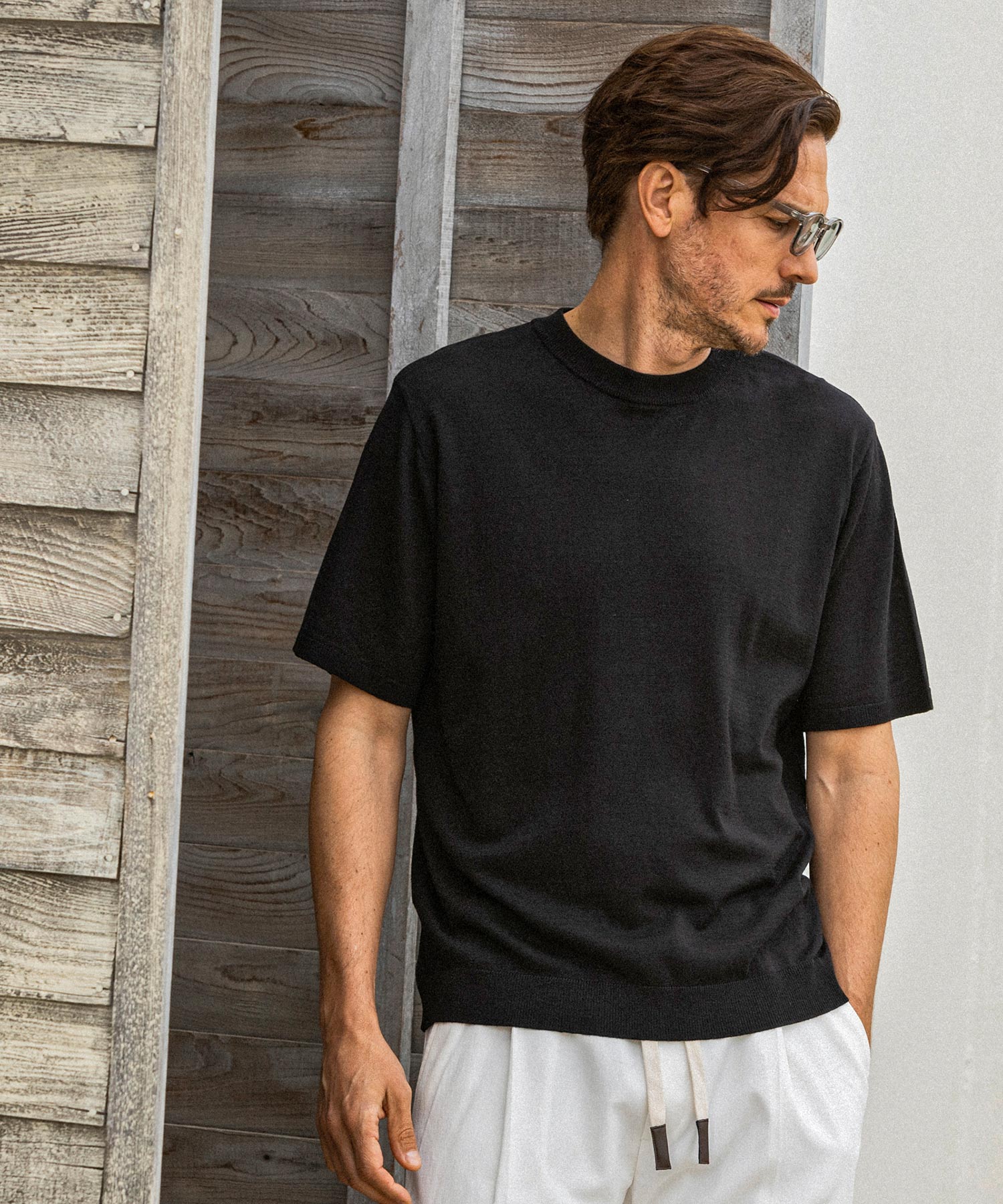 AKM Contemporary(エイケイエムコンテンポラリー)シルクブレンドクルー 