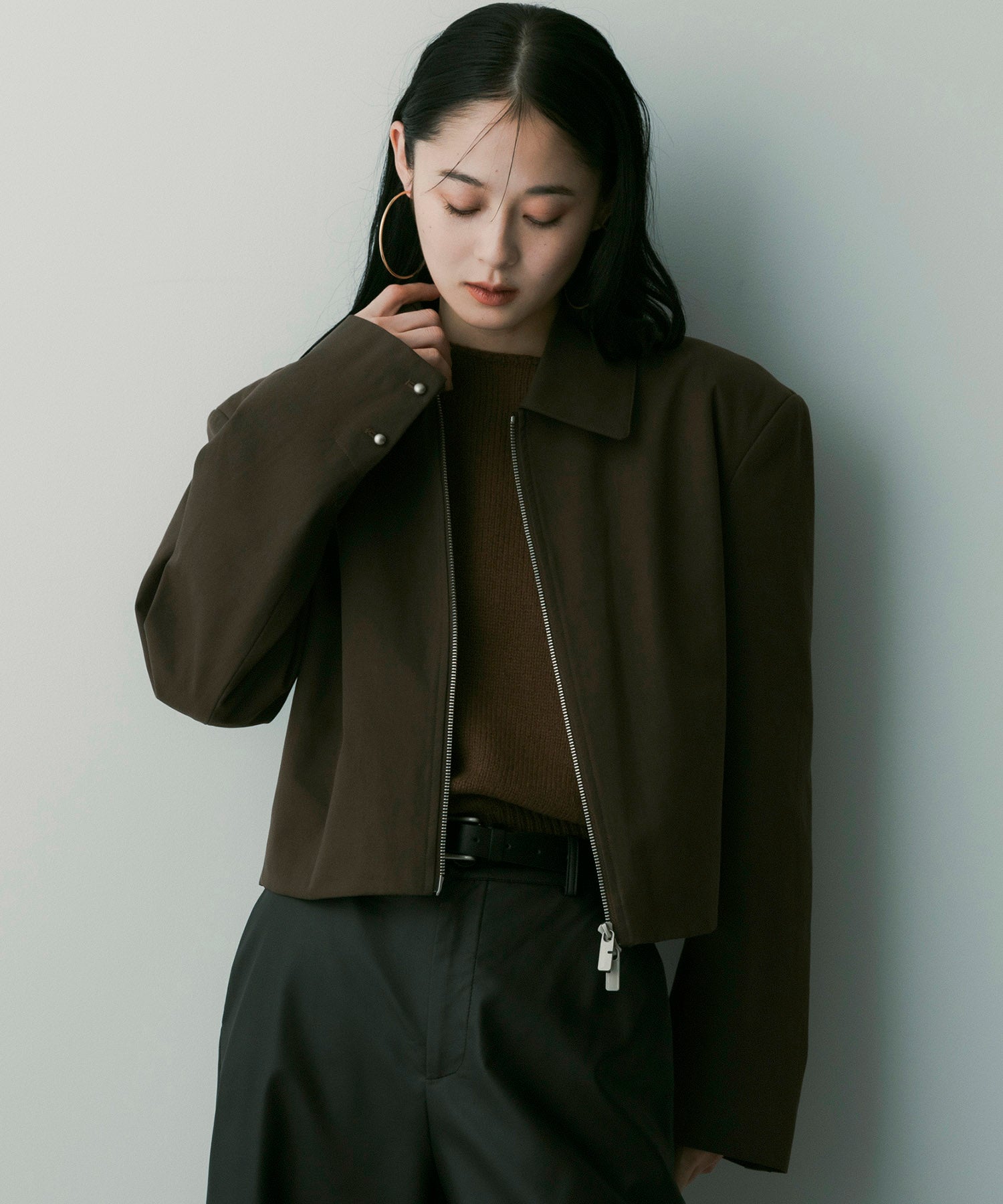 SERENO(セレーノ)クロップドジップジャケット | SHIFFON公式通販サイト 