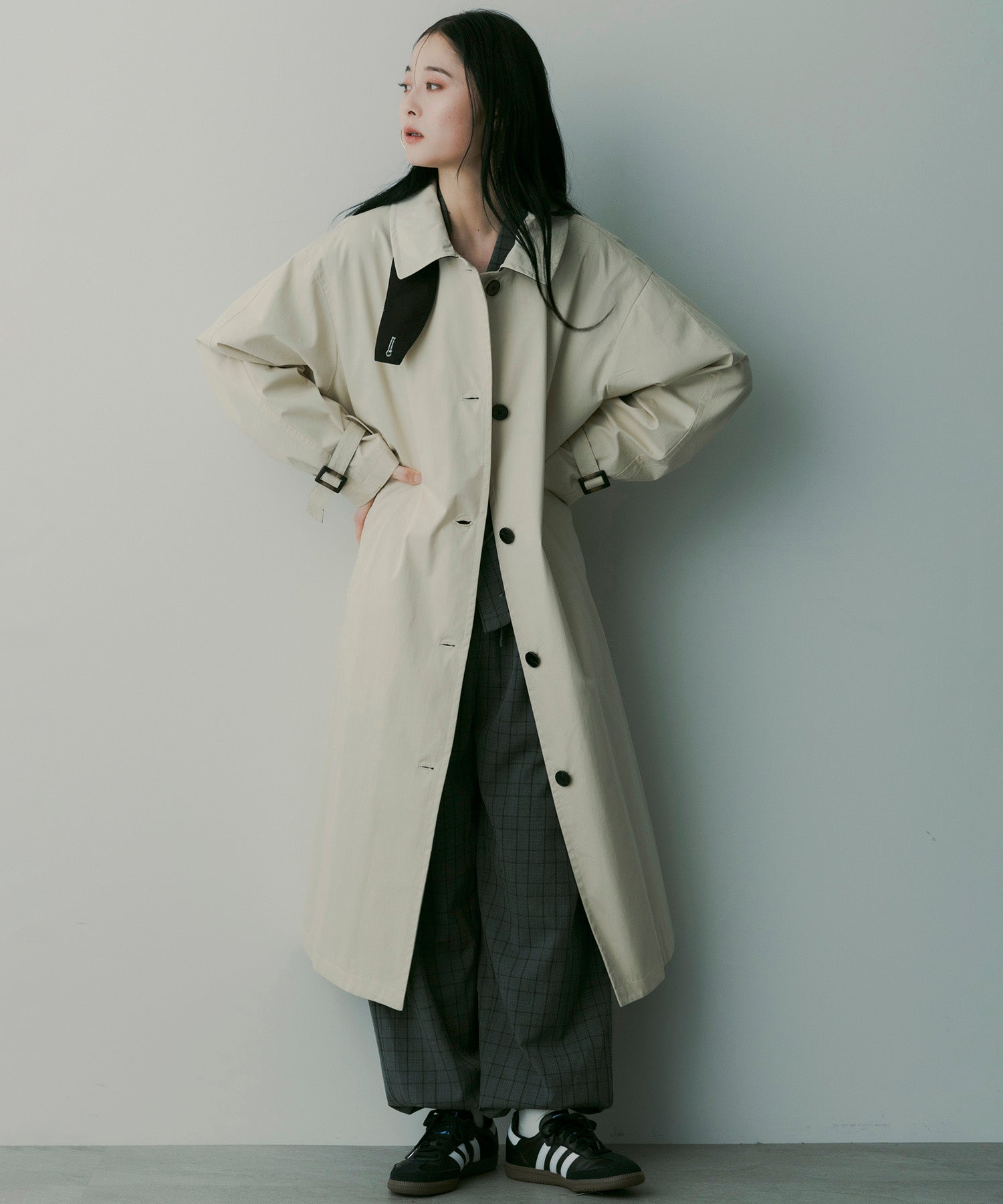 SERENO(セレーノ)バイカラーロングコート | SHIFFON公式通販サイト