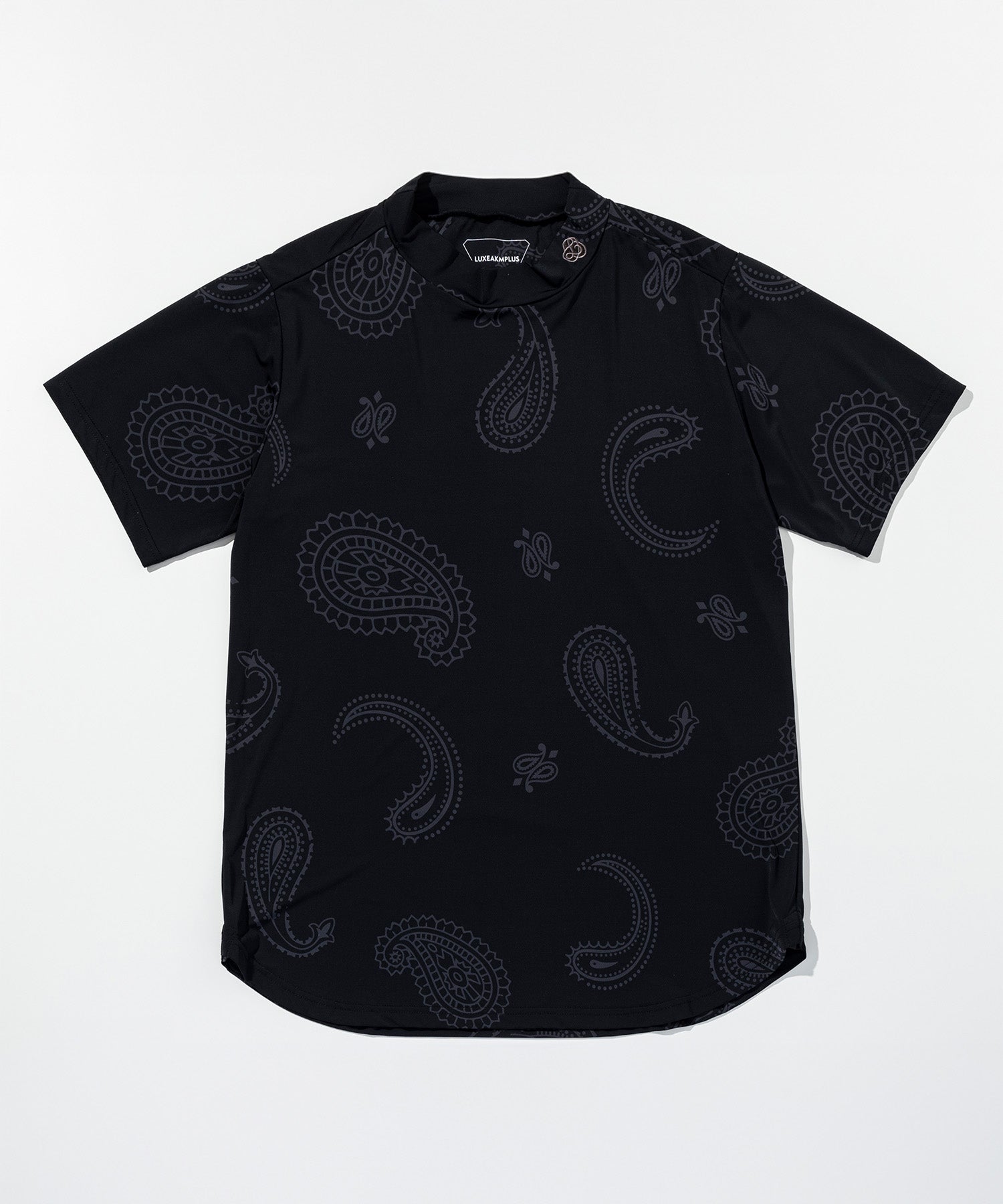 LUXEAKMPLUS ニット カモ柄 KNIT Mサイズ モックネック LUXEAKMPLUS(リュクスエイケイエムプラス)ゴルフ ペイズリーモック