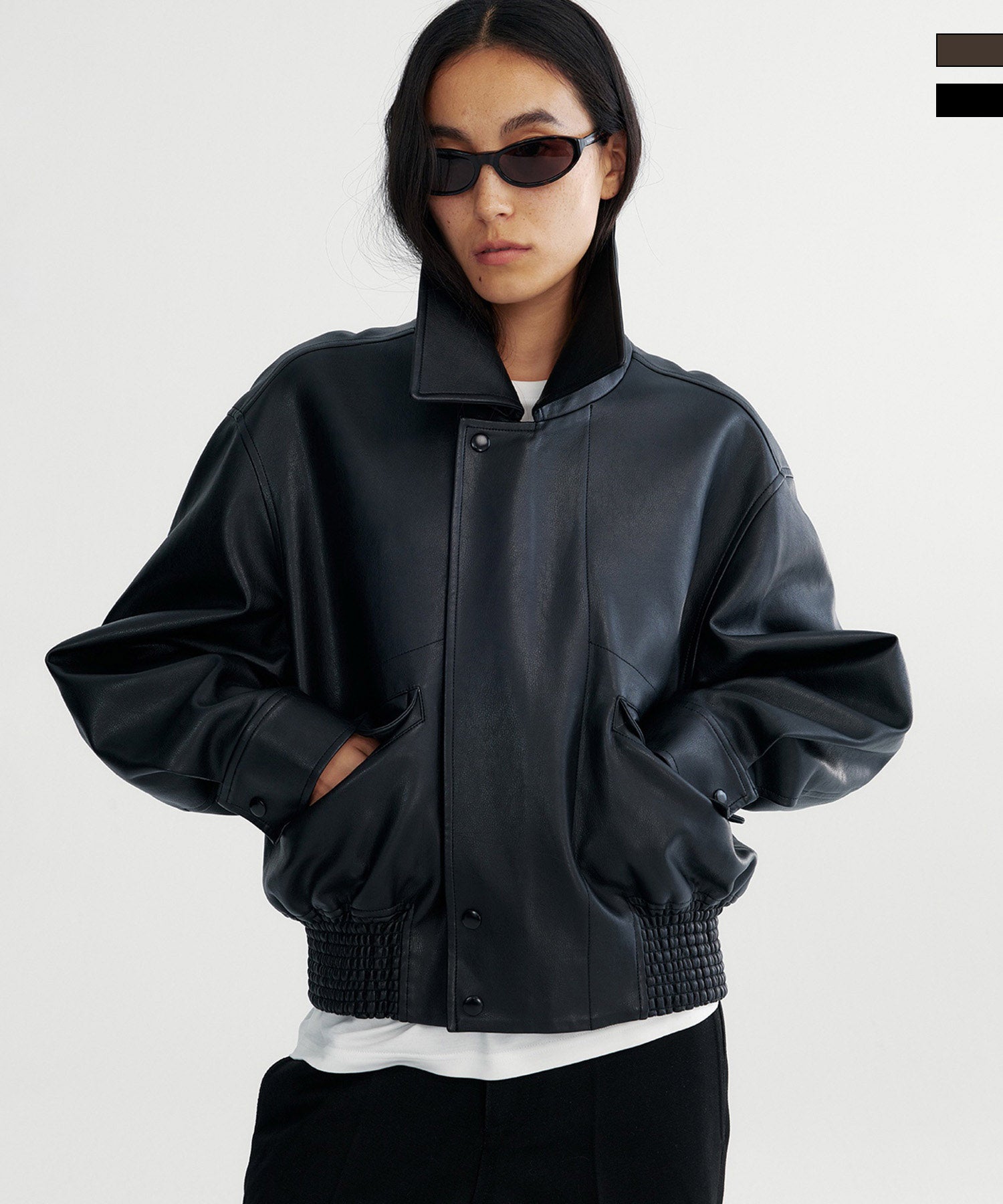 Bie(ビエ)シャーリングショートジャケット | SHIFFON公式通販サイト