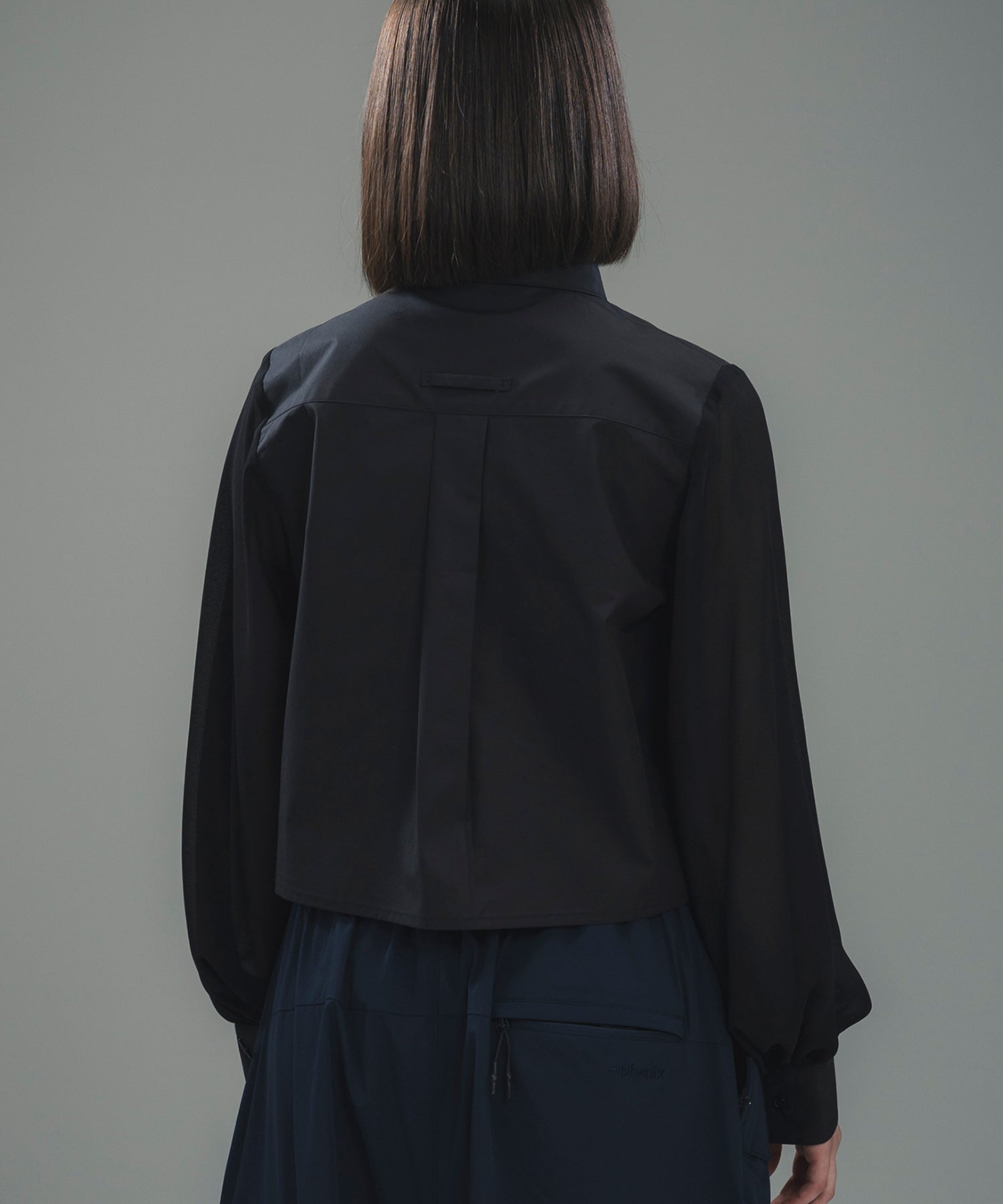 phenix(プラスフェニックス)SHEER SLEEVE CROPPED SHIRT / シアー