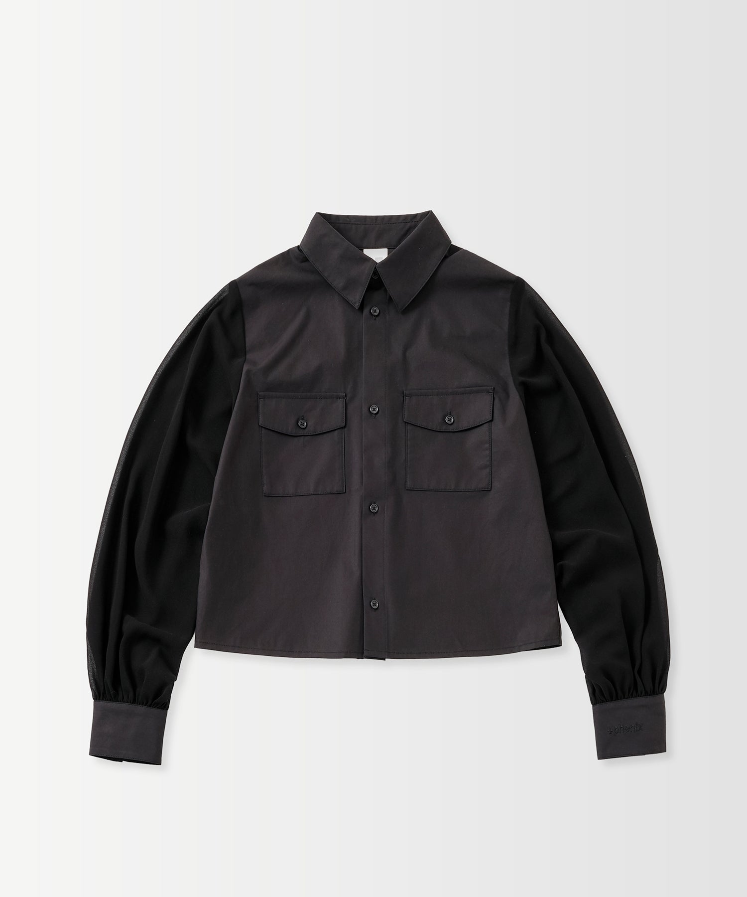phenix(プラスフェニックス)SHEER SLEEVE CROPPED SHIRT / シアー