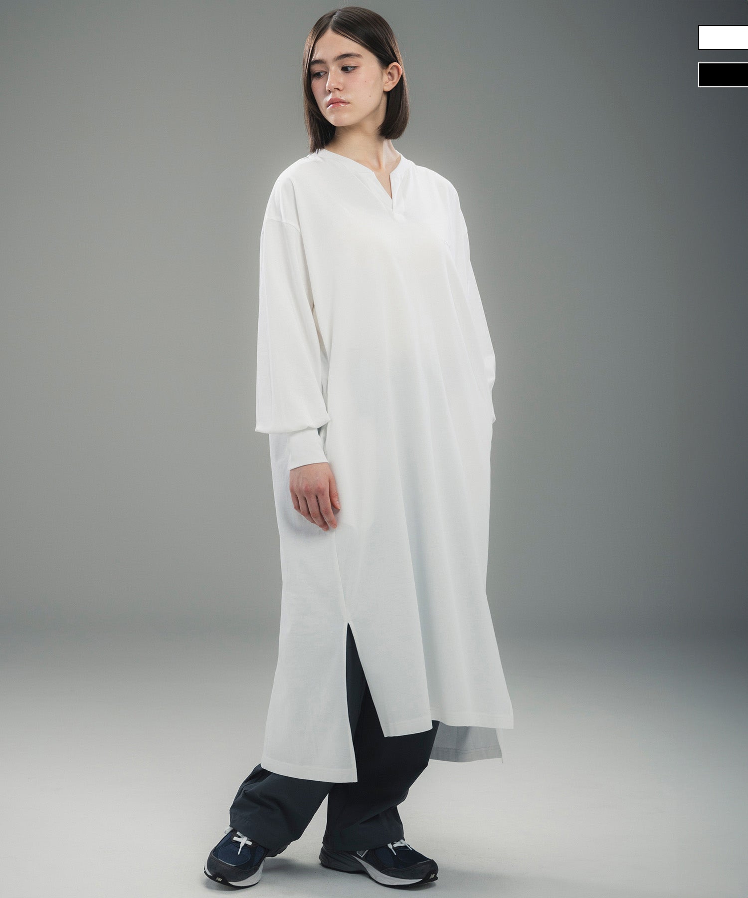 phenix(プラスフェニックス)LONG CUFF CUT-AND-SEW DRESS / ロングカフ
