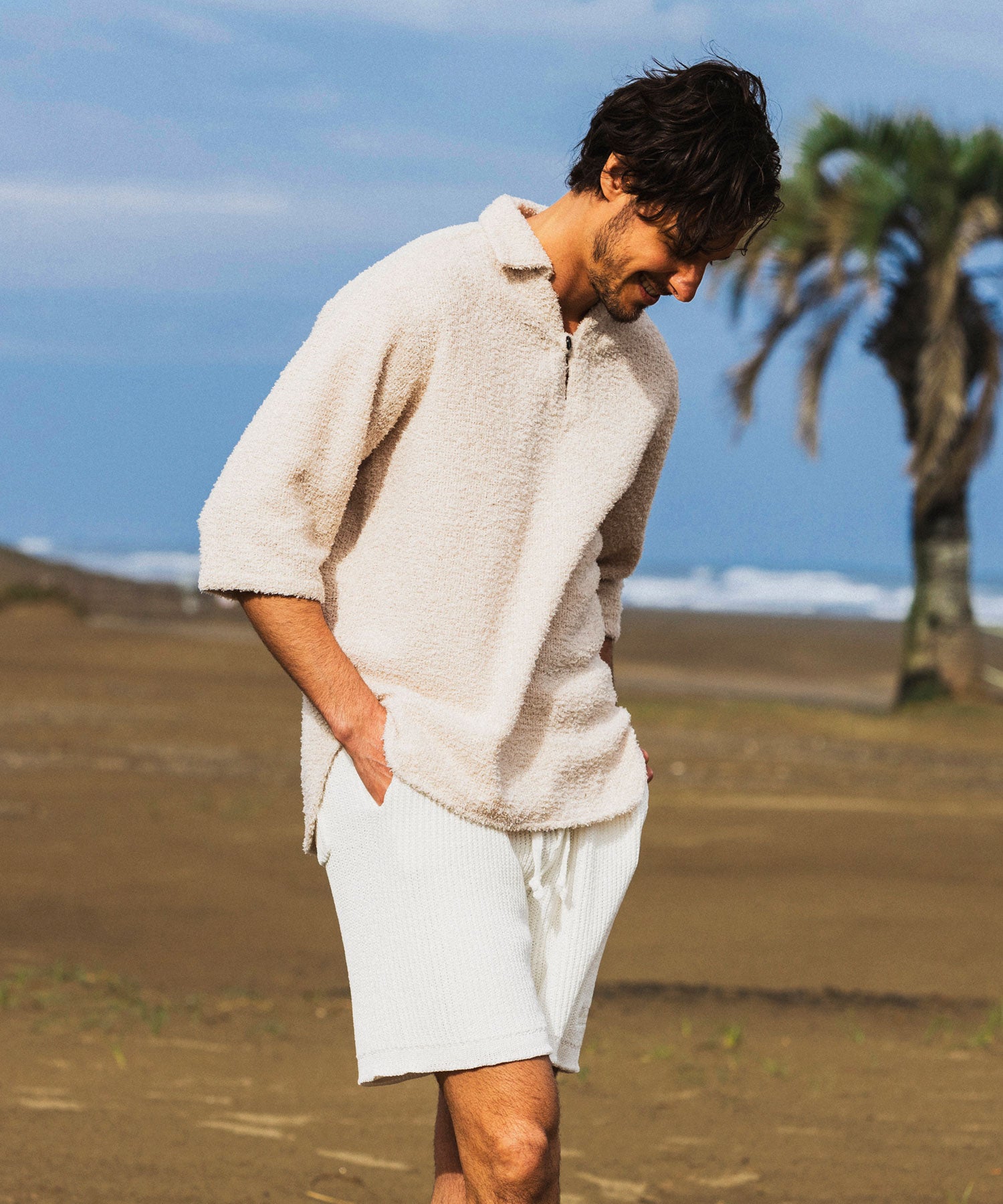 新品未使用✨ 24AW 1PIU1UGUALE3 RELAX ニット 白　L 1PIU1UGUALE3 RELAX(ウノピゥウノウグァーレトレ リラックス)ツイード