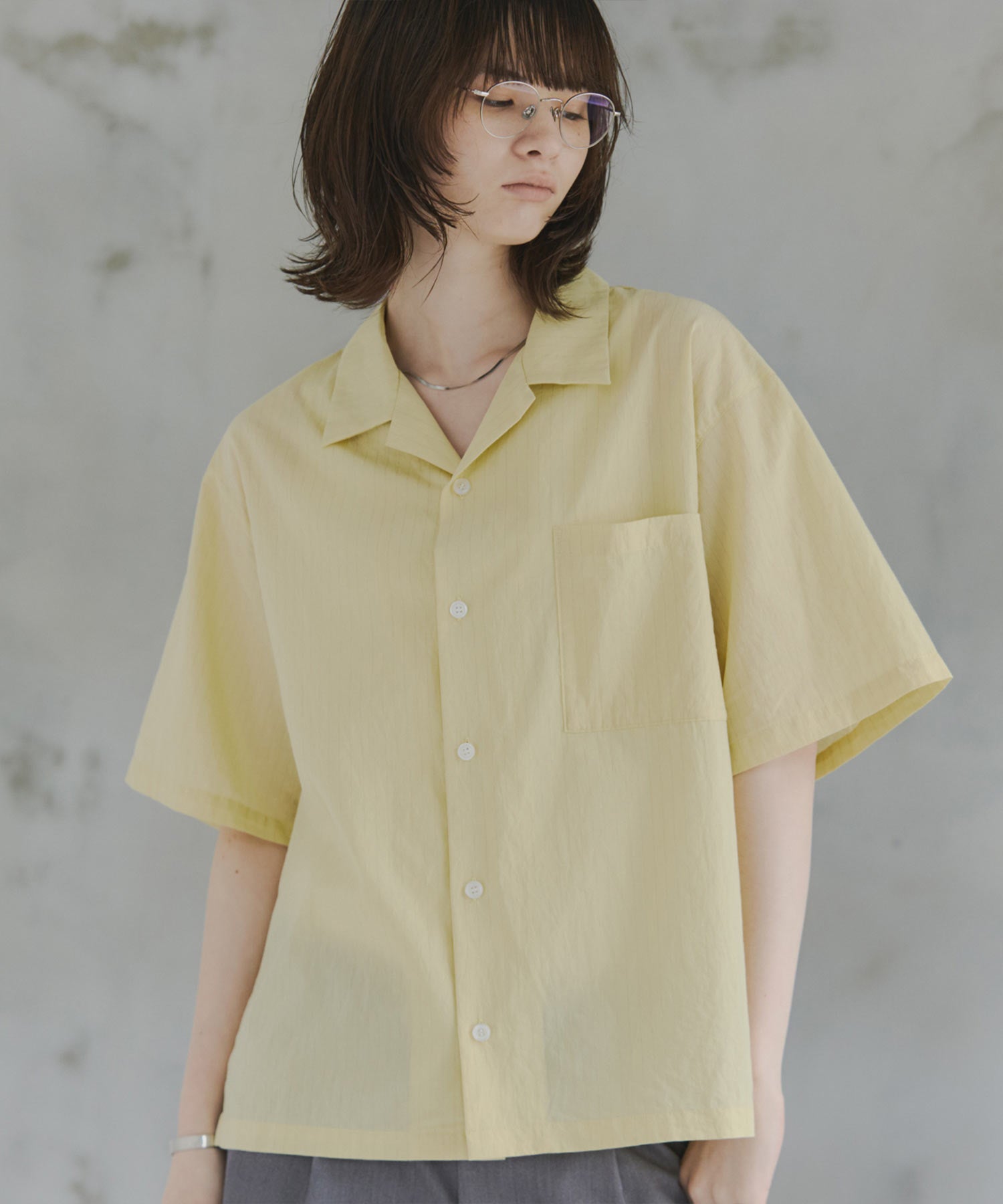 MEER. OPEN COLLAR SHORT S タグあり Confirm（コンファーム）Short-Length Open-Collar Shirt / ショート丈