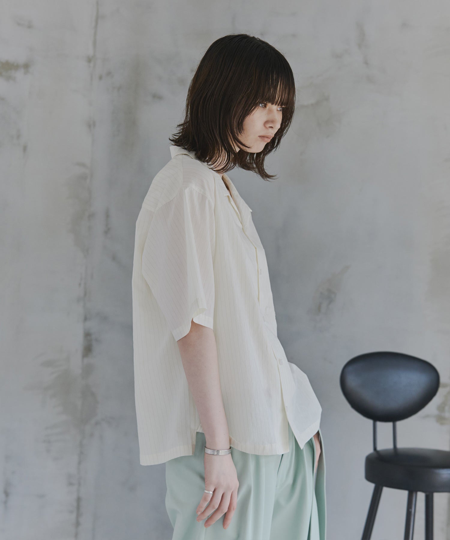 Confirm（コンファーム）Short-Length Open-Collar Shirt / ショート丈