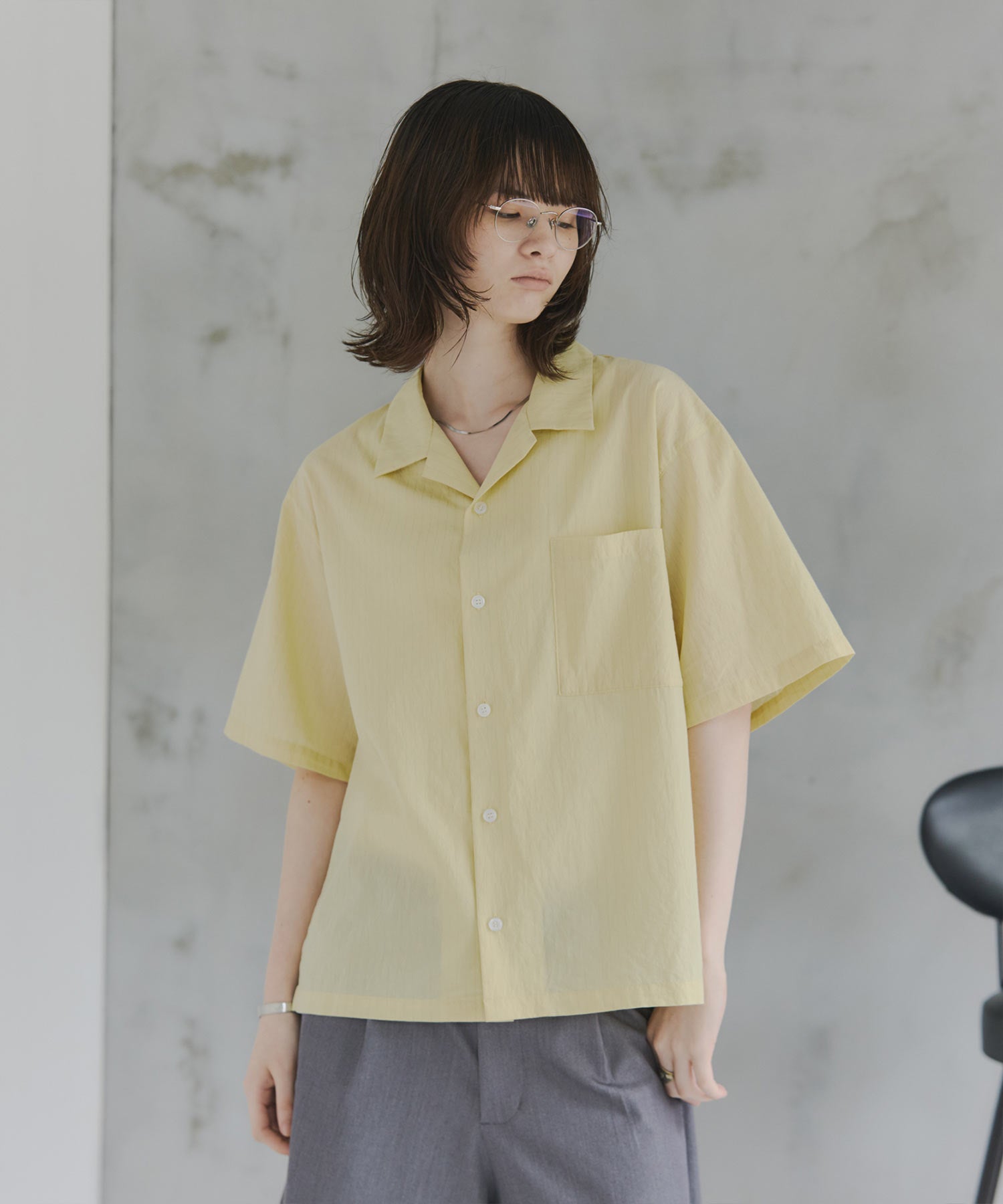 Confirm（コンファーム）Short-Length Open-Collar Shirt / ショート丈