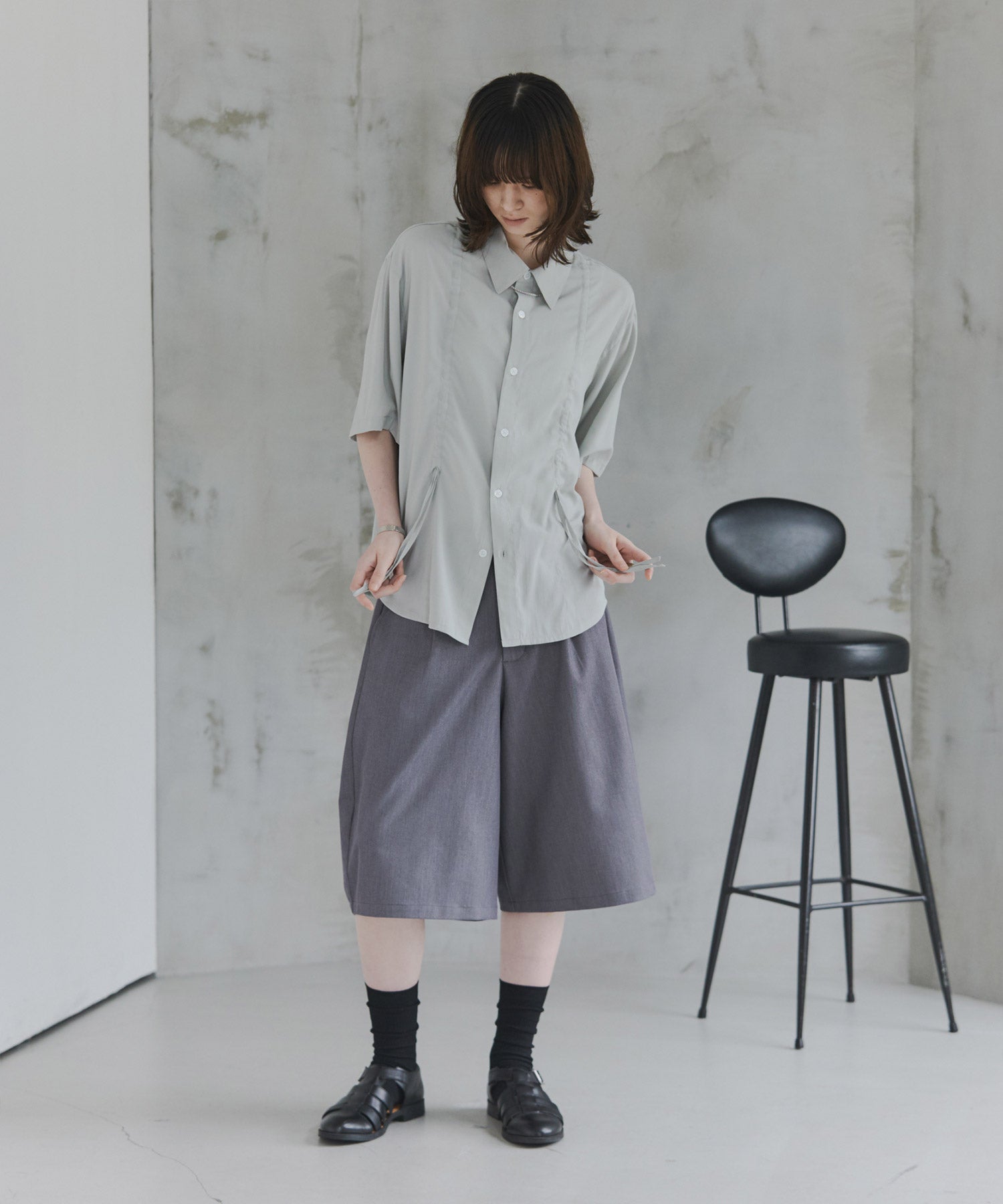 Confirm（コンファーム）Gathered Short-Sleeve Shirt / ギャザー入り