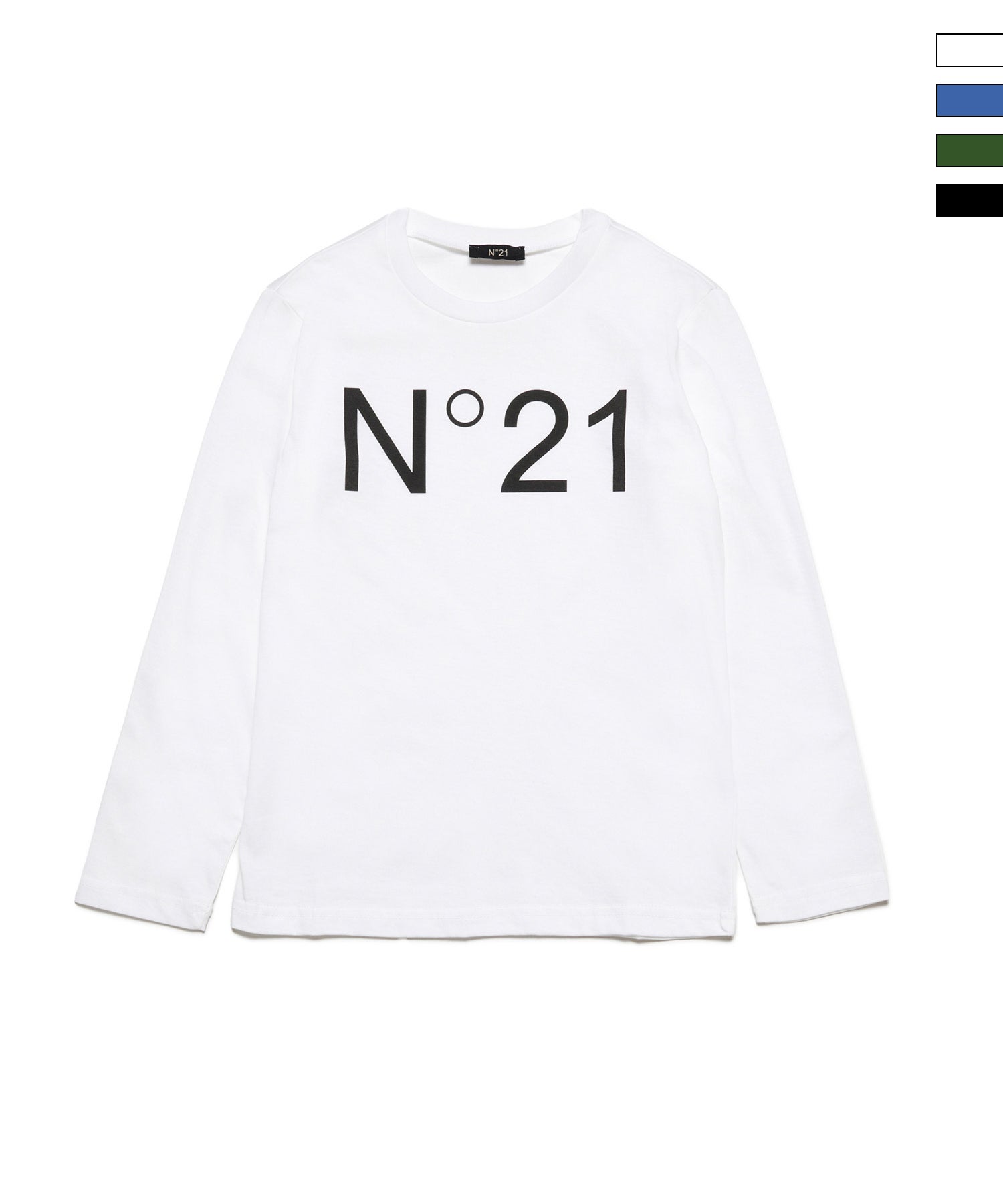 N°21(ヌメロ ヴェントゥーノ)Kids & Junior ブランドロゴ長袖Tシャツ 