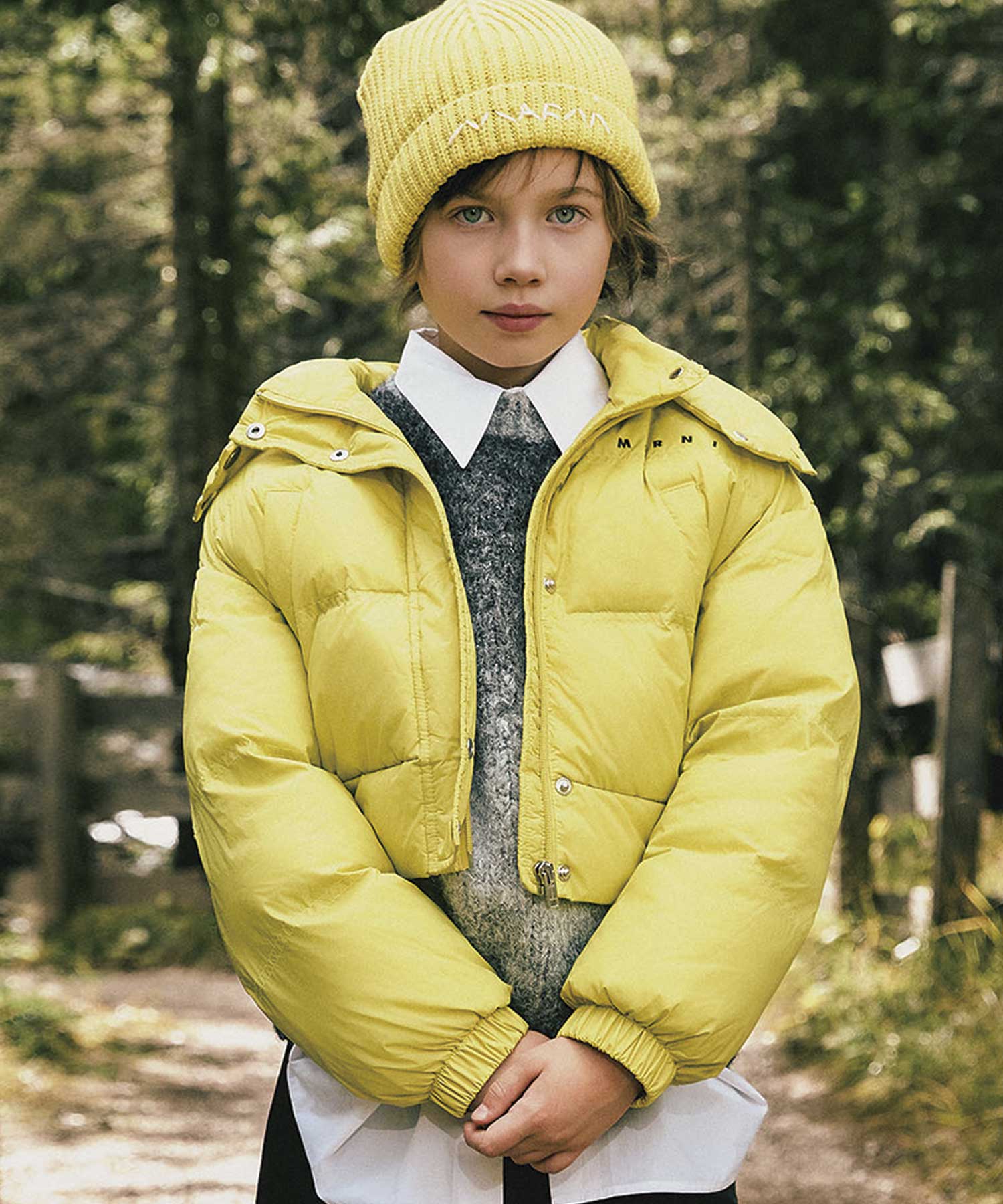 MARNI(マルニ)Kids & Junior ロゴクロップドフードダウンジャケット