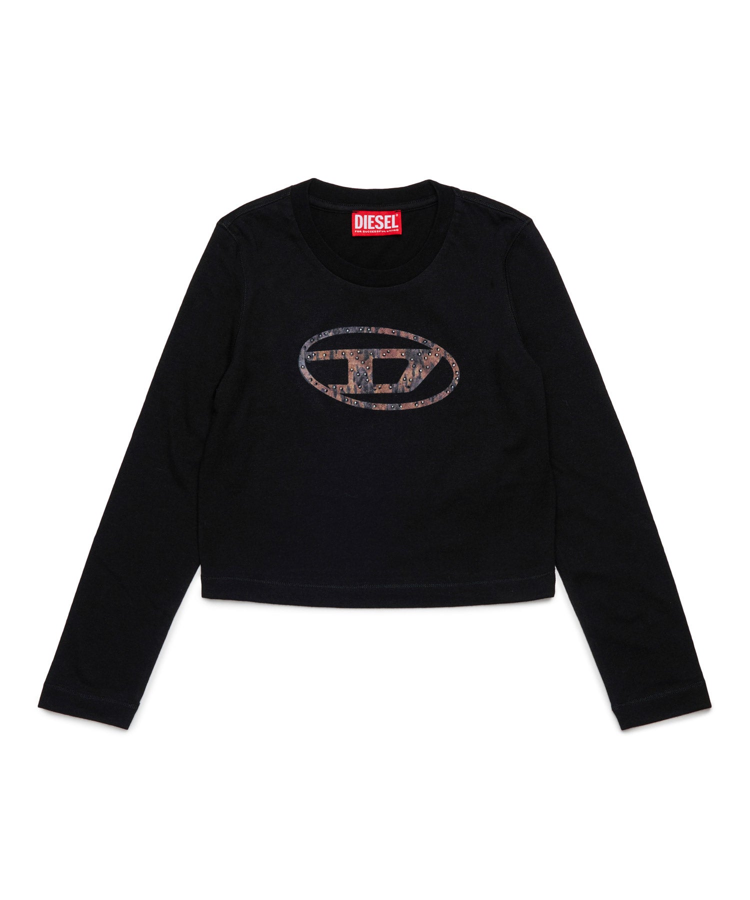 ディーゼル　オーバルD カットソー 長袖シャツ ☆着用3回のみ☆ DIESEL(ディーゼル)Kids & Junior オーバルDブランドロゴビジュー