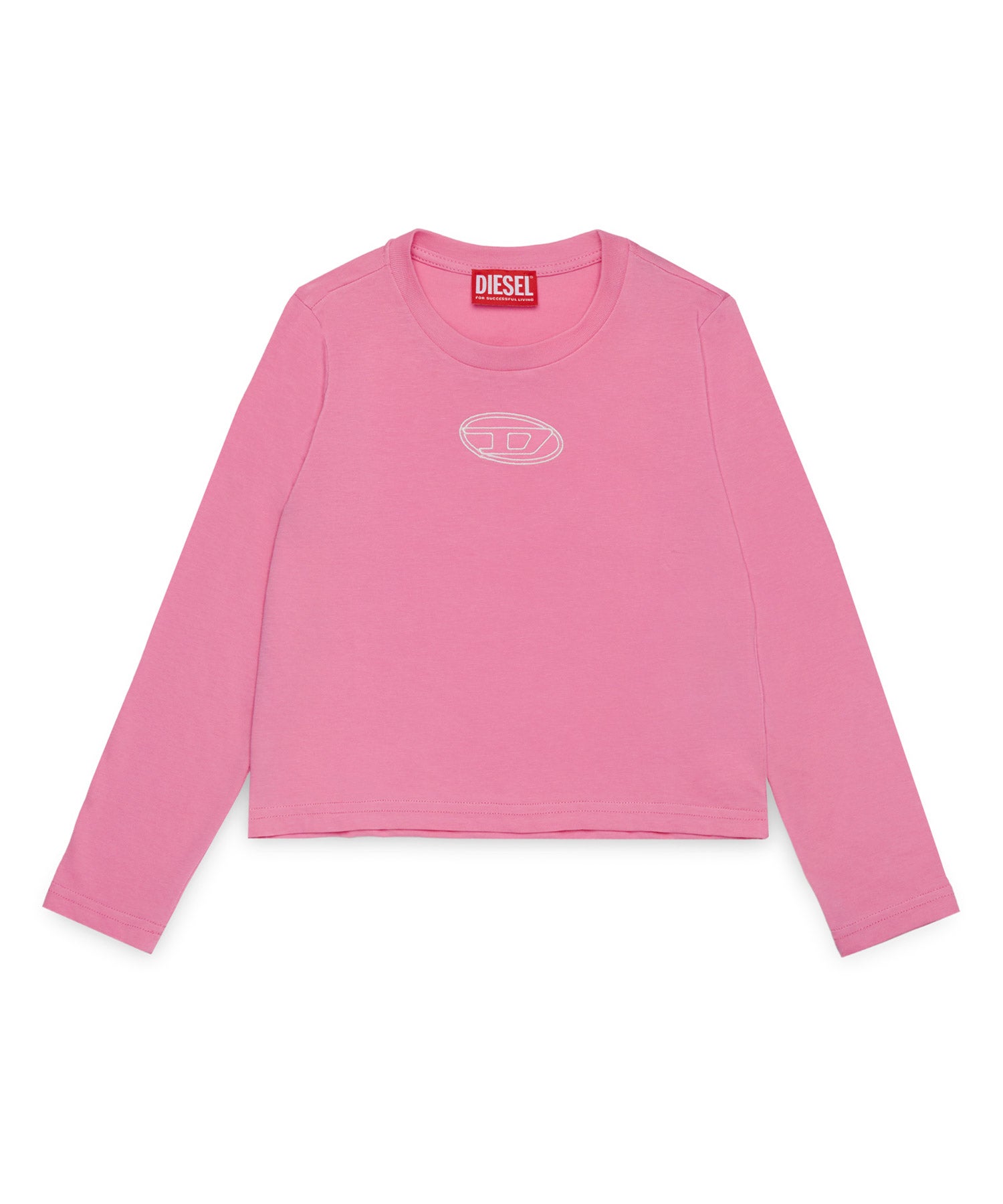 DIESEL 立体デザイン長袖カットソー DIESEL(ディーゼル)Kids & Junior オーバルDブランドロゴ刺繍長袖T