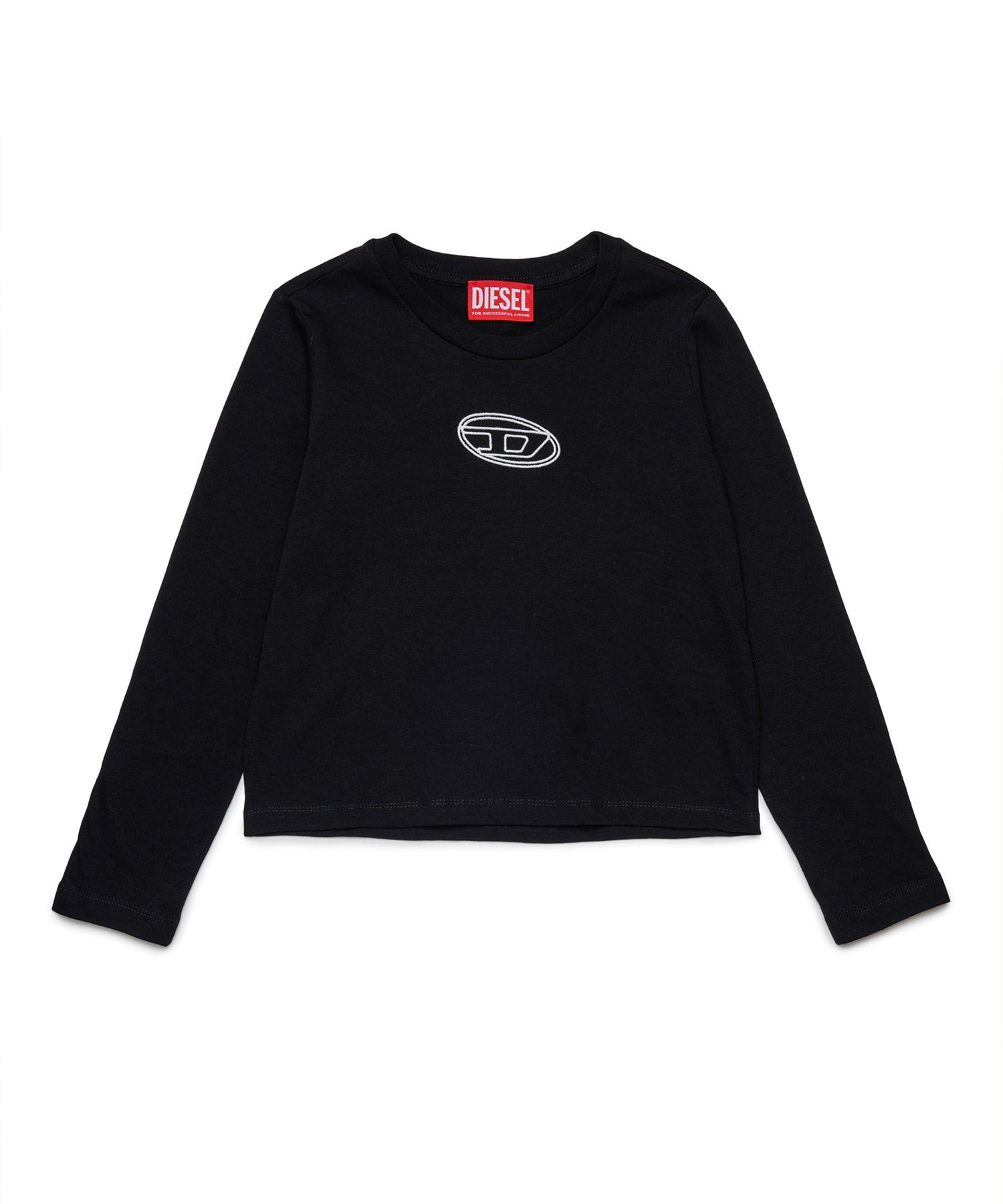 DIESEL(ディーゼル)Kids & Junior オーバルDブランドロゴ刺繍長袖T