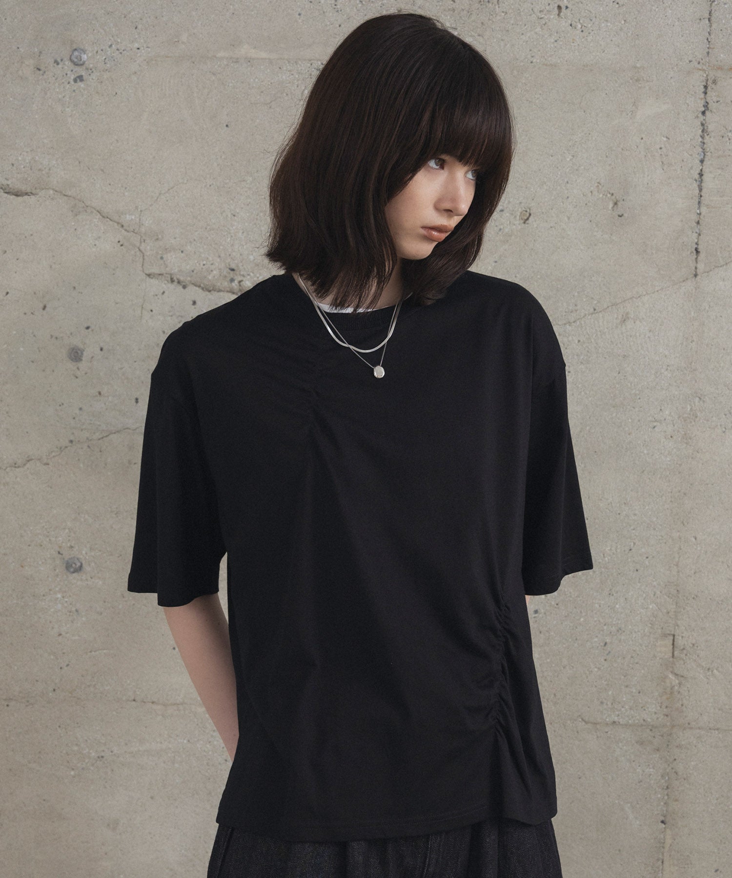 とむぷく様連絡専用 Confirm(コンファーム)Tuck-Detail T-Shirt / タックディテールTシャツ