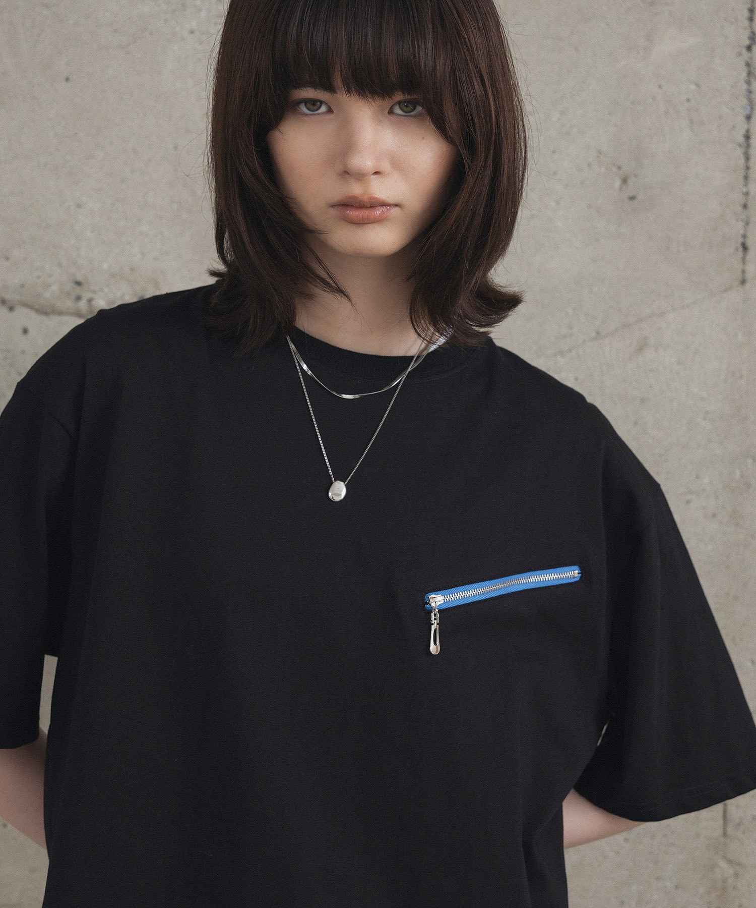 Confirm(コンファーム)Zip-detail Tee / ジップディテールTシャツ