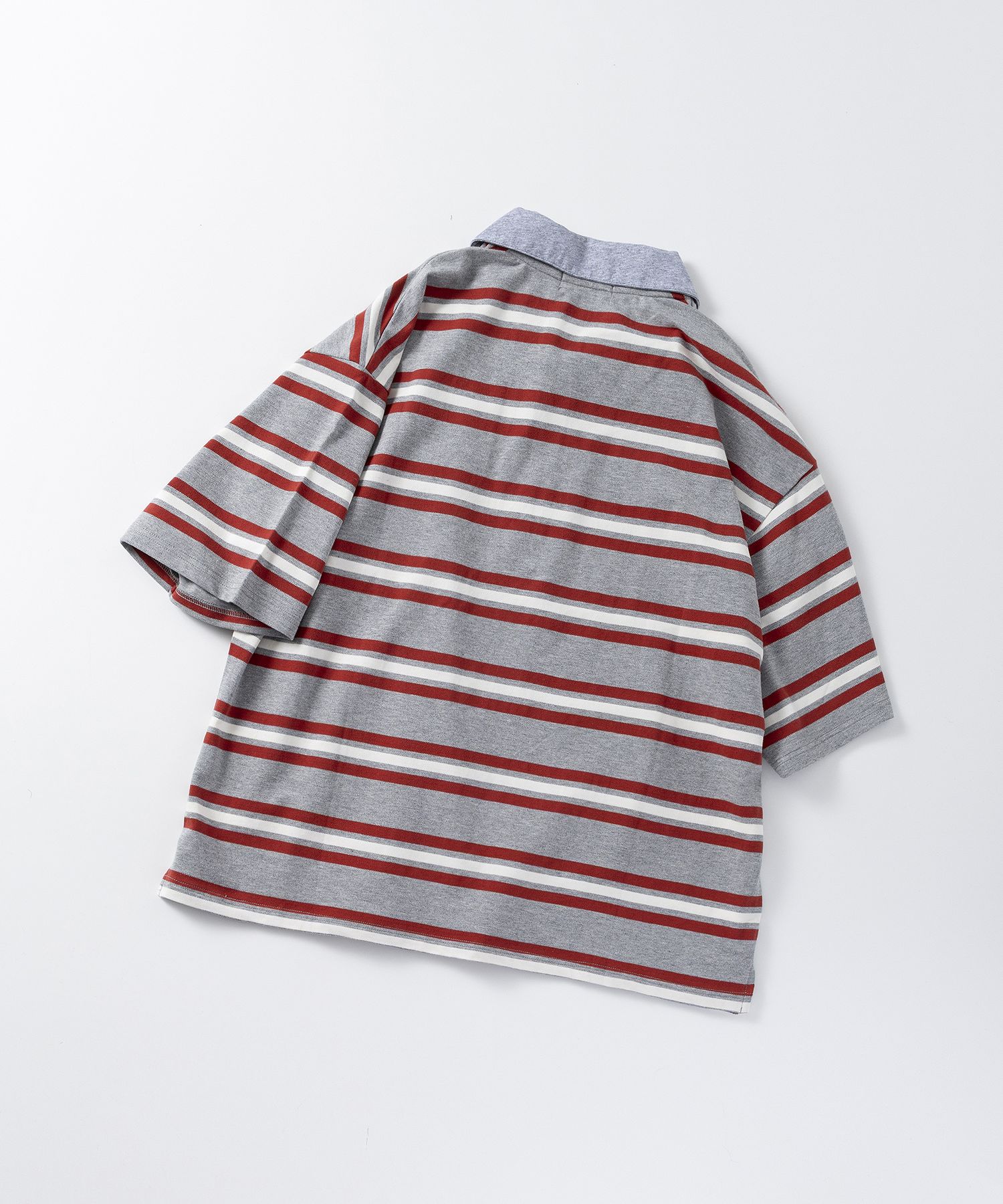 ILL'S(イルズ)TURNED POCKET BORDER POLO / 折り返しボーダー