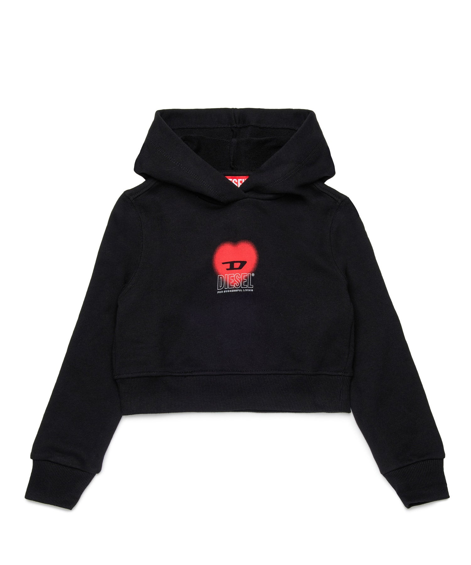 DIESEL（ディーゼル）のモノトーン・タイダイ柄コピーライトロゴパーカー DIESEL(ディーゼル)Kids & Junior ブランドロゴフーディーパーカー