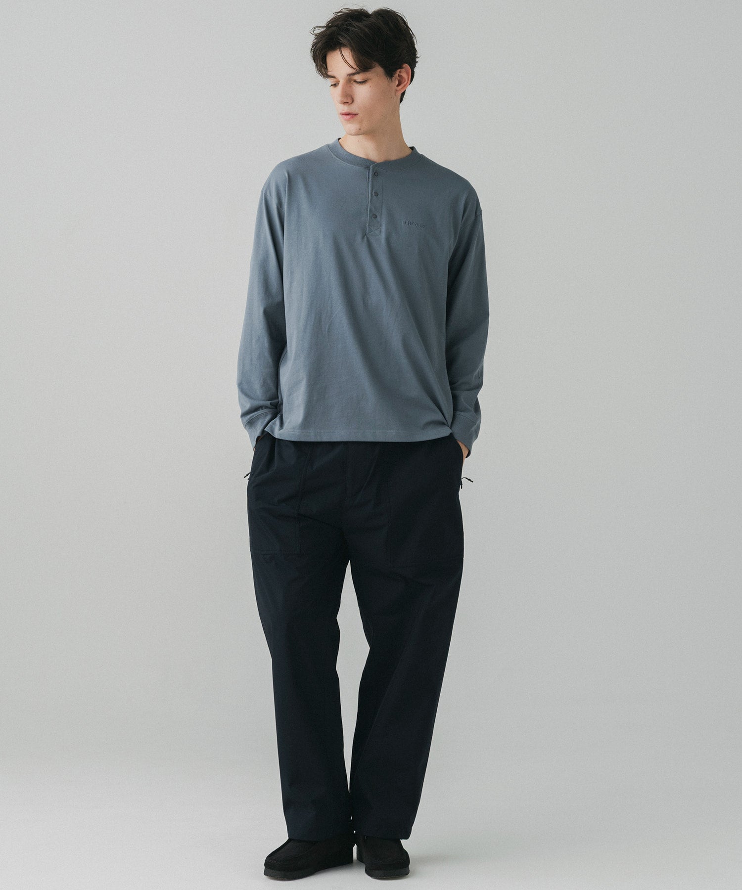 phenix(プラスフェニックス)HENLEY NECK SNAP LONG SLEEVE TEE