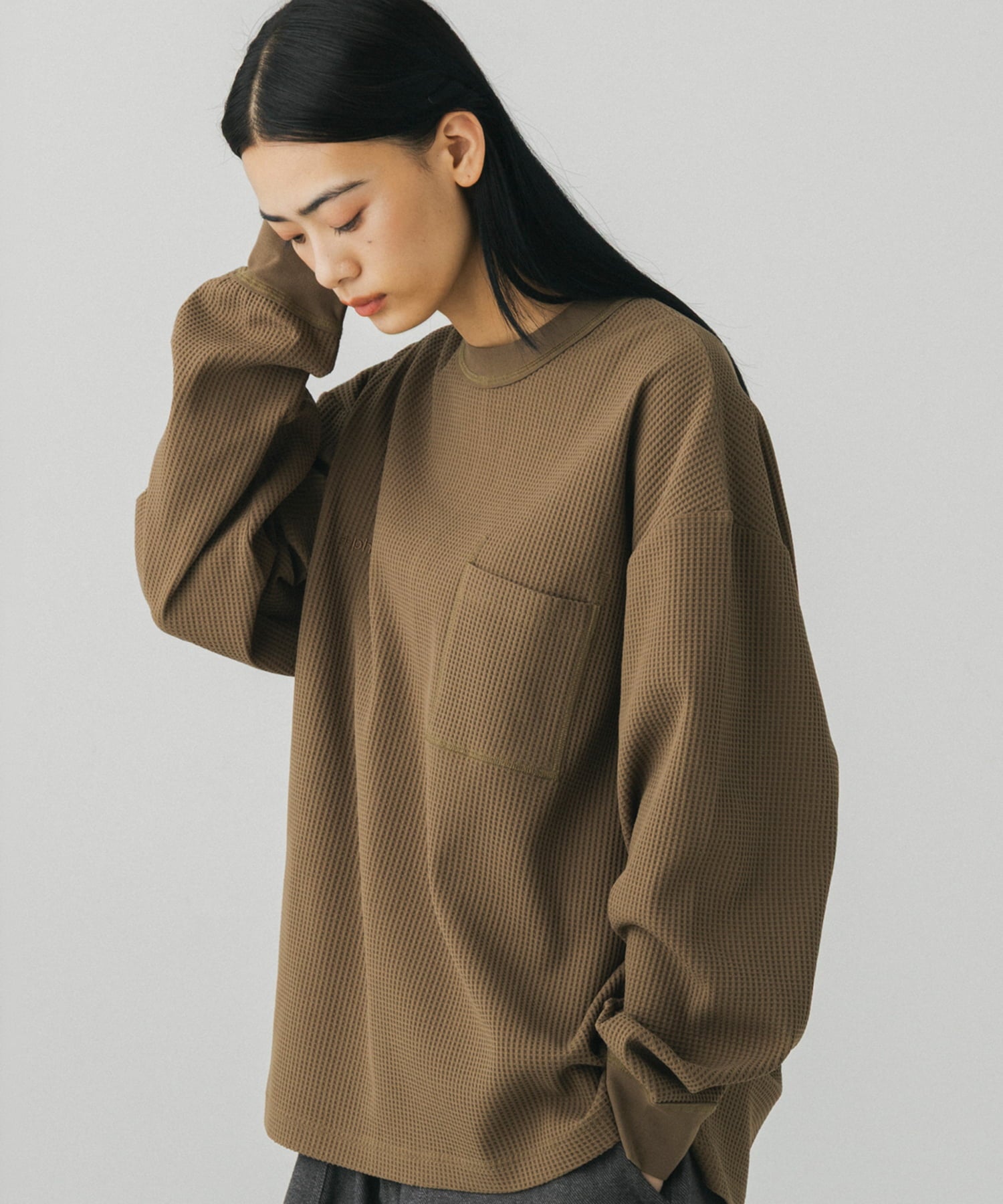 phenix(プラスフェニックス)WAFFLE POCKET LONG SLEEVE TEE / ワッフル