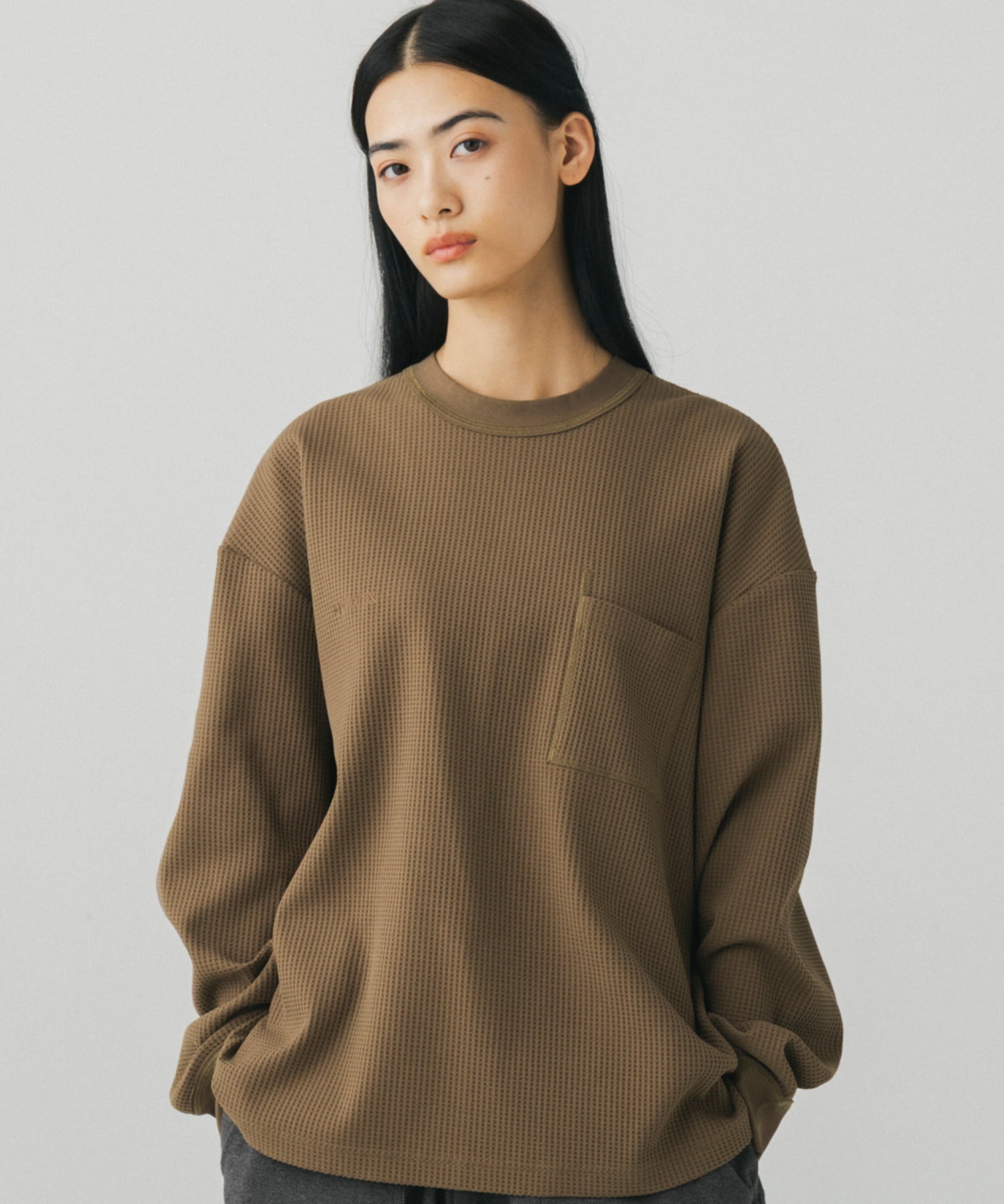 phenix(プラスフェニックス)WAFFLE POCKET LONG SLEEVE TEE / ワッフル