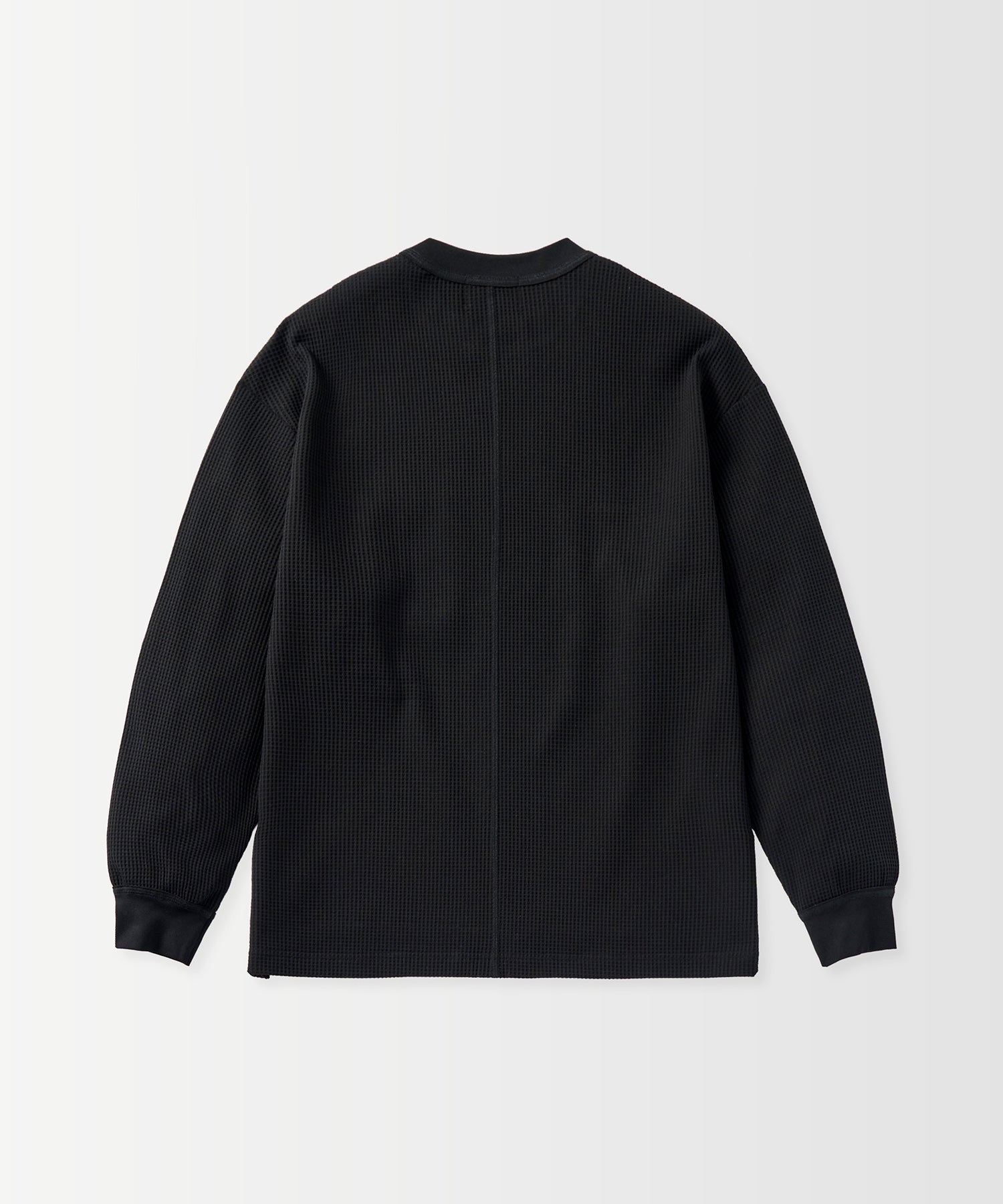 M企画 ぶか袖 黒 phenix(プラスフェニックス)WAFFLE POCKET LONG SLEEVE TEE / ワッフル