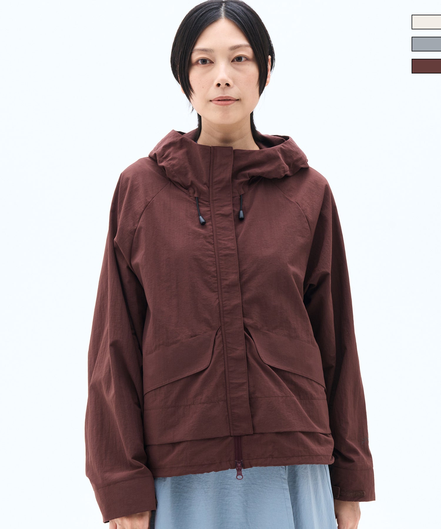 極美品 セオリー 定価5.3万 ブルゾン 羽織りフード L 白 B0936 phenix outdoor(フェニックスアウトドア)VERSATILE SHORT DWR JACKET